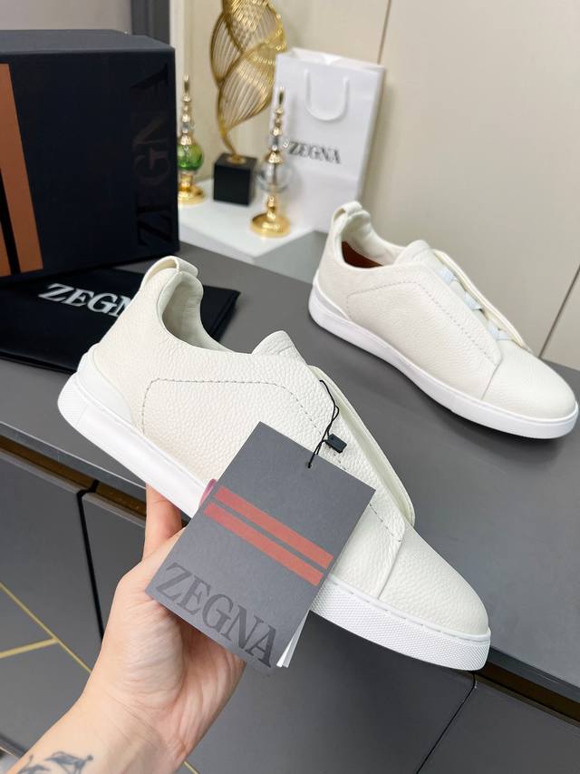 Ermenegildo Zegna Men's Couture Triple Stitch Sneakers Limited Edition Triple St
