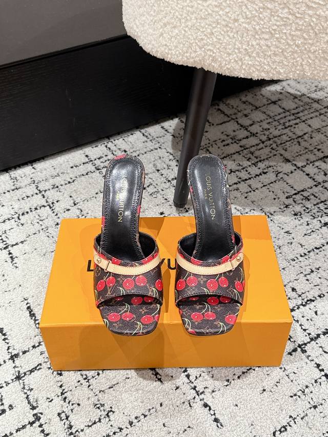 Louisvuitton 25 Summer Limited Edition Cherry Style High Heel Sandals The latest