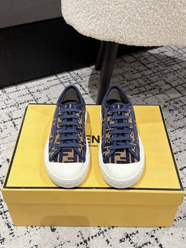 1921364FFF # Couples Fendi 25 Domino Series Old Flower Ff Canvas Couples Casual