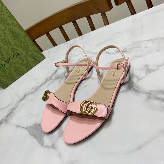 Gucci Classic one-strap thick-heeled sandals, 1:1 development of the original, s