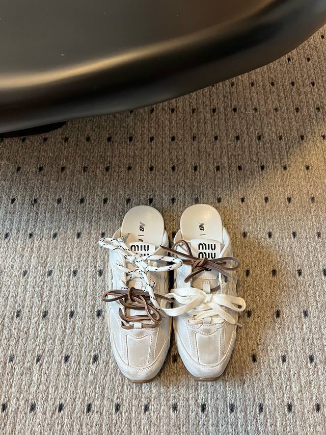Top version mesh leather 250 Miu Miu X New Balance sneakers half-slip style The