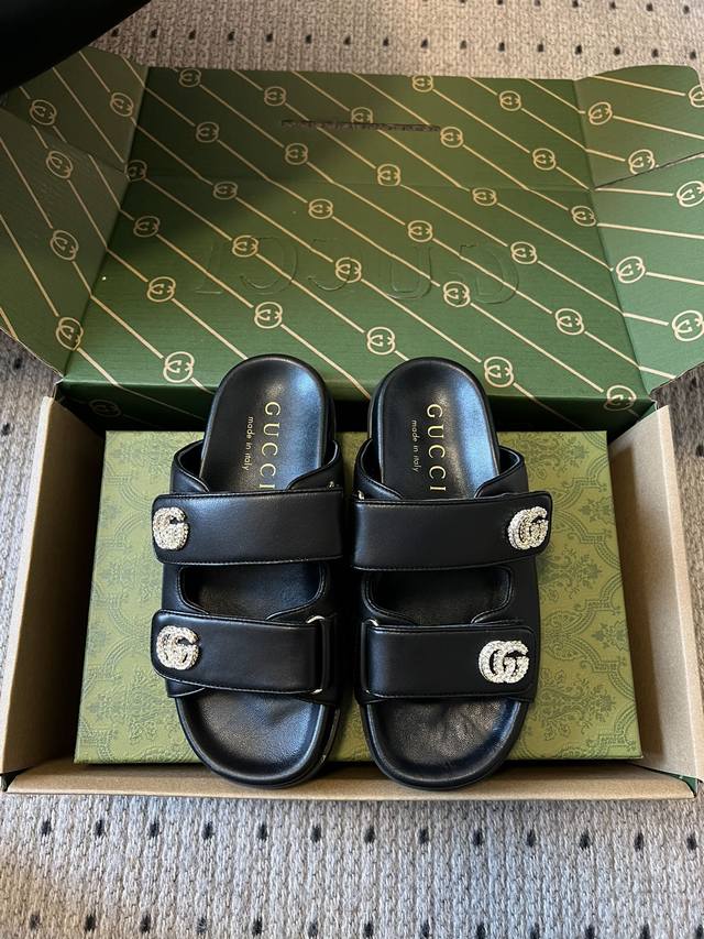 Gucci purchasing level Gucci new Velcro sandals Gucci early spring series Gg cla