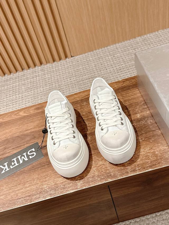 Top version cloth spring and summer new cross flower big head thick sole derby s