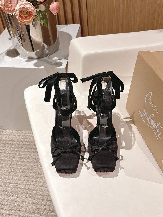 Christian Loubottin 25 Spring and Summer New Square Toe Ballet High Heels Self-c