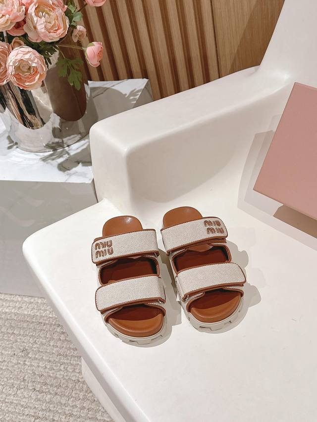 Factory Price P: Miumiu 2025 new slippers series new Comfortable and fashionabl