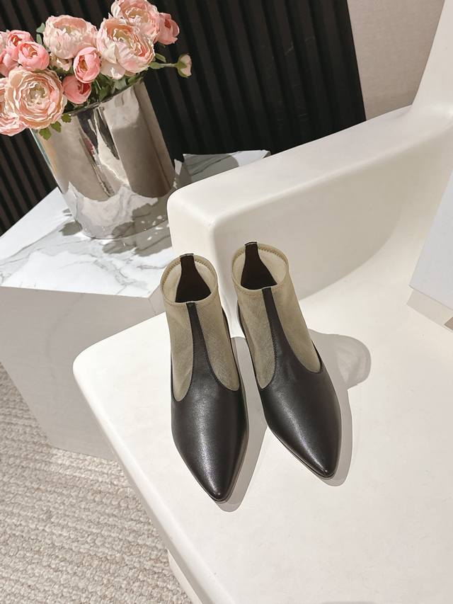Factory price P The Row25 Spring and Summer Mesh Small Pointed Toe Kitten Heel