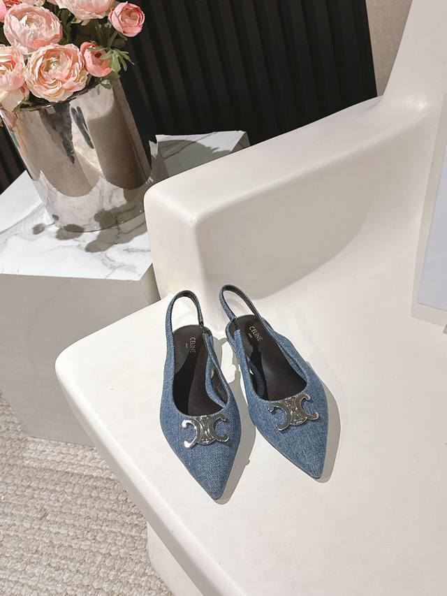 High version factory Celine 25Ss The most beautiful black and silver pointed ki
