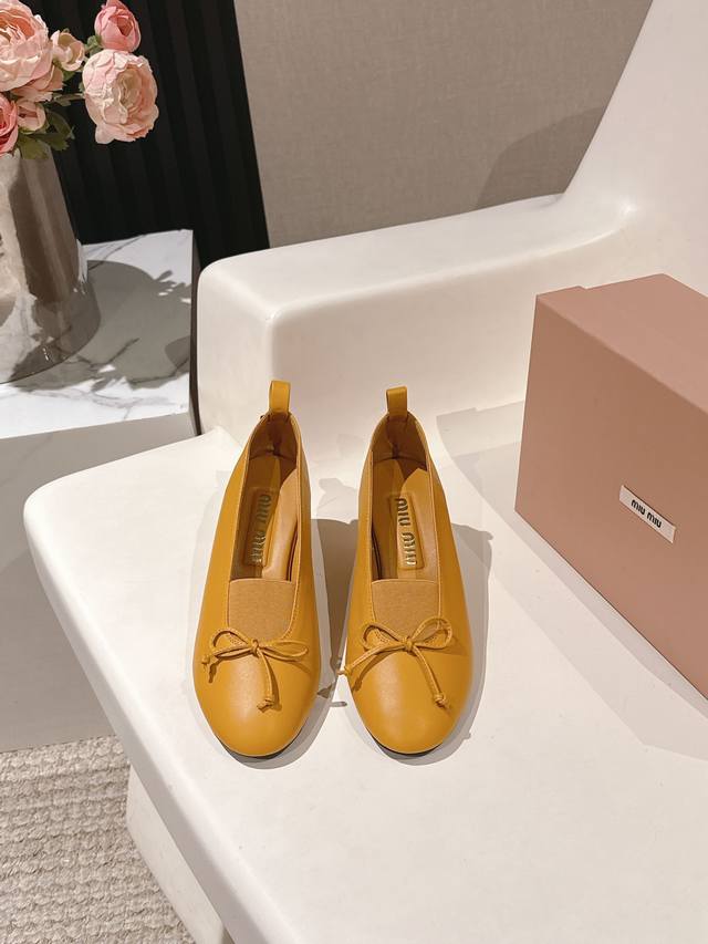 factory price P Miumi2025 Miu Miu spring and summer new ballet shoes, full of hi