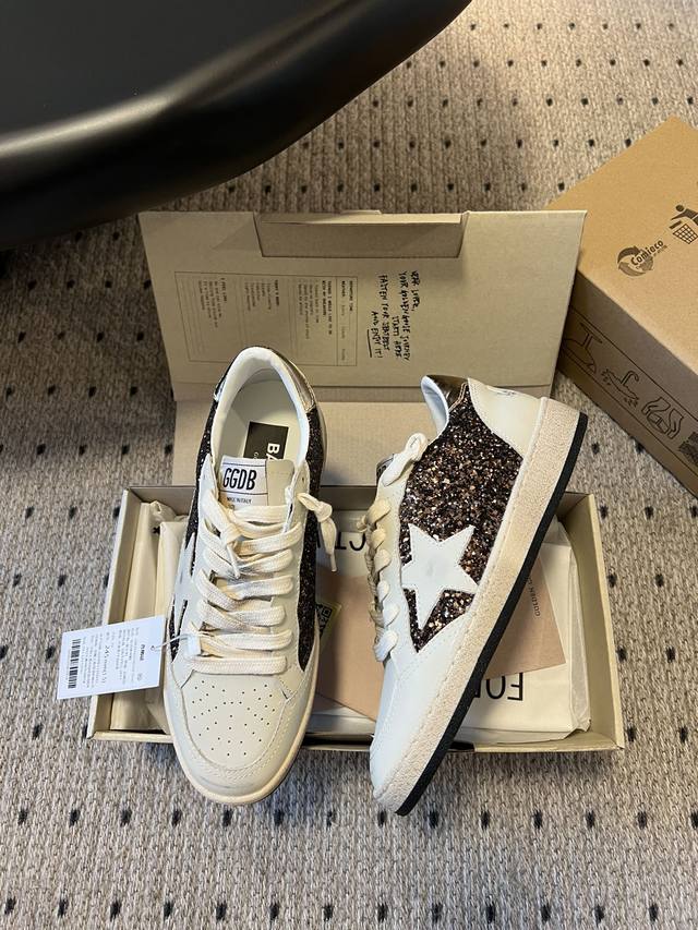 Ballstar Caramel Brown and White Star Original Replica High Version. Low-end ple