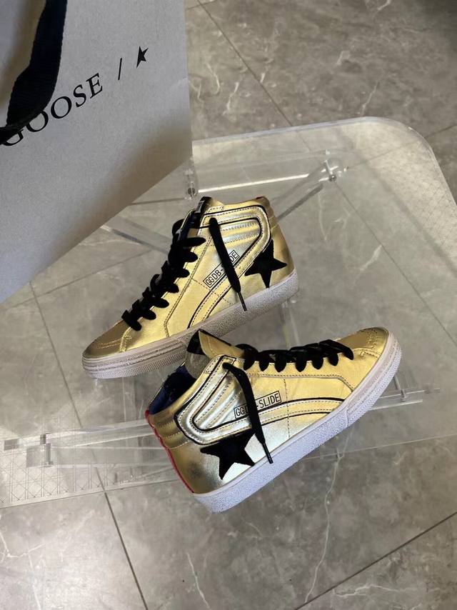 Golden high-top couple style, top-grade cowhide high version. Low-end please don
