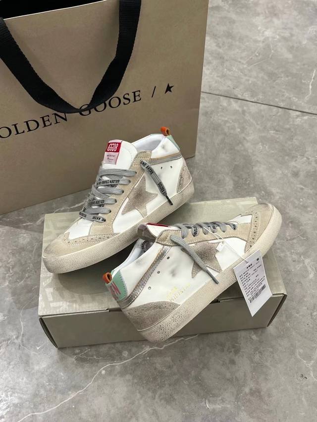 Green tail silver star high top couple model top cowhide high version. Low-end