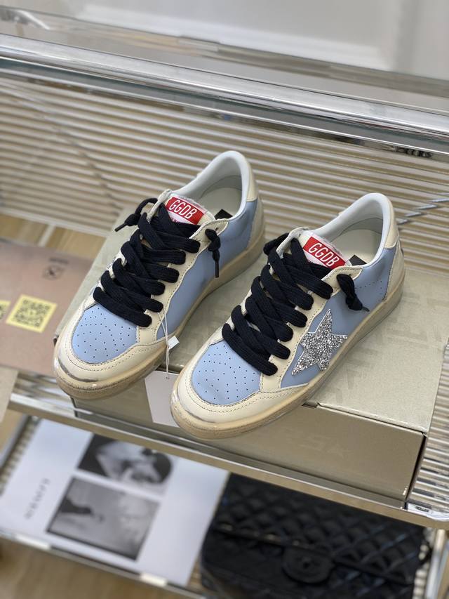 Rubber sole 50 Blue silver star couple high version. Low-end please do not dist