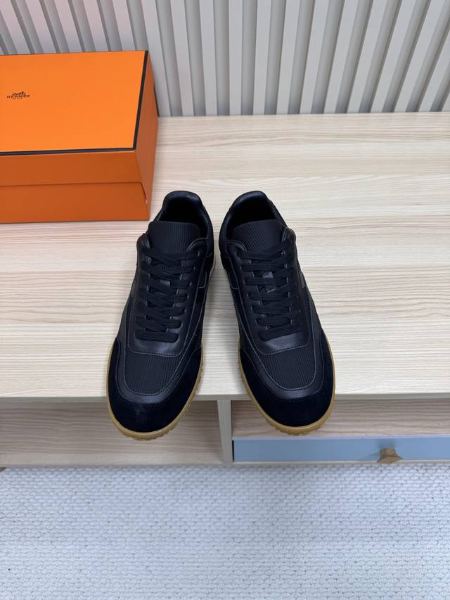 impulse price: Hermes Hermes top version#couples 24Ss casual sneakers suede goat