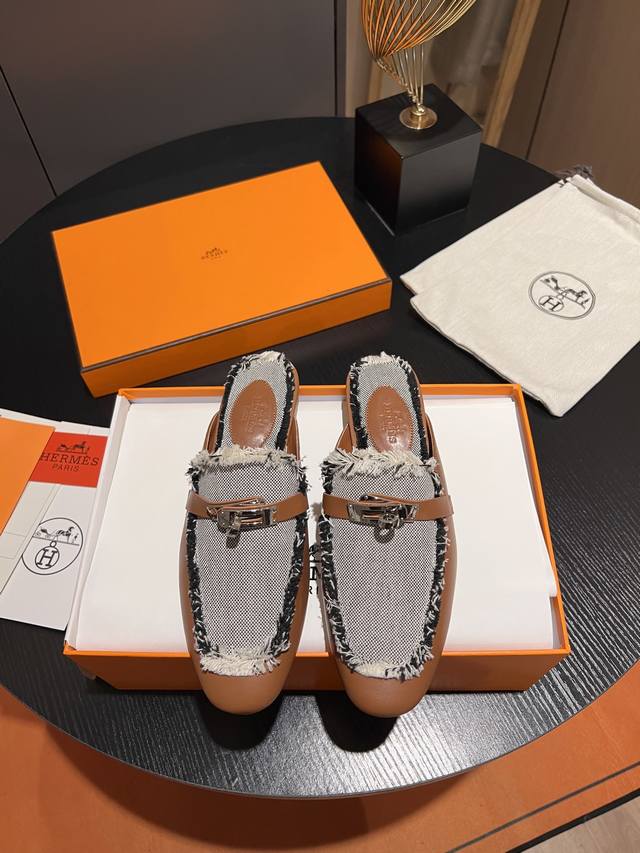 impulse price: Herms classic Kelly Muller half-slippers, upper custom imported c