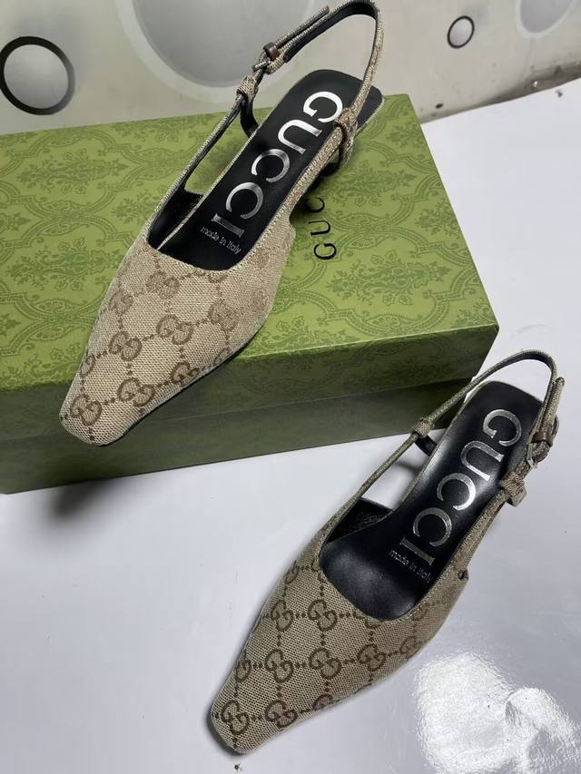Instant Price: Leather Sole + 40 High-end G-House Spring and Summer New Rhinest