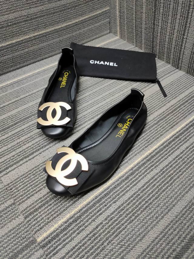 Instant quantity price: Chane* classic big buckle ballet shoes. The egg roll sho