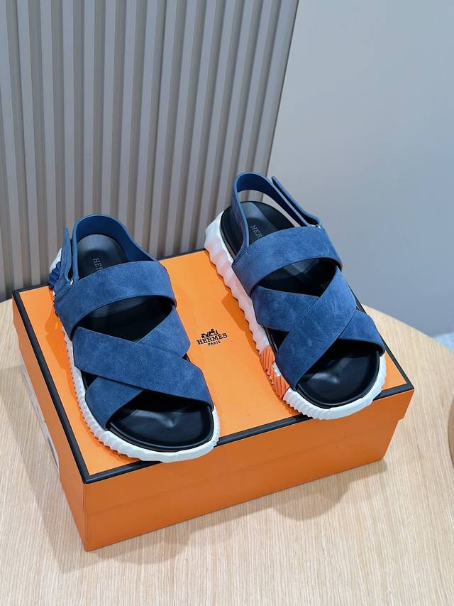 Top version: Hermess H-style slip-on sandals for men and women - original repli