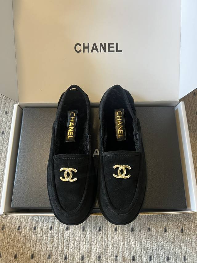 Purchasing-level Chane* 25A Teddy furry Chanel loafers single shoes Chanel's ne