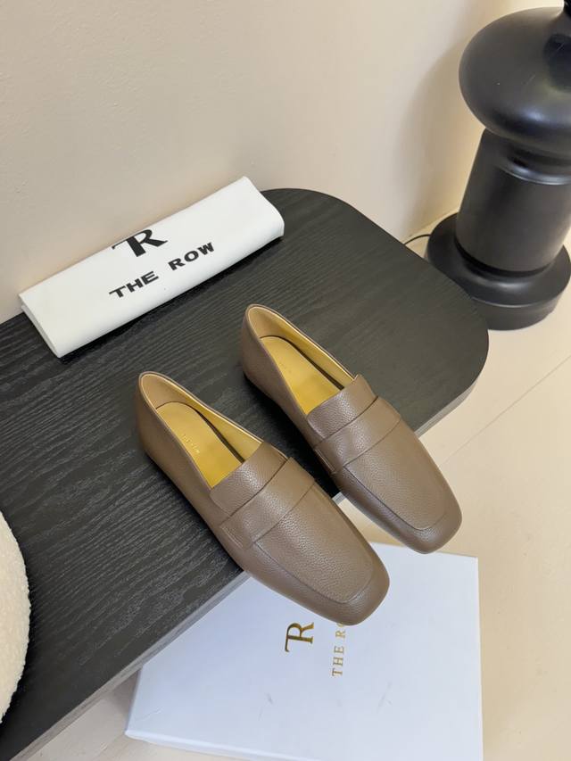 The Row square toe minimalist versatile flat loafers are the most comfortable st
