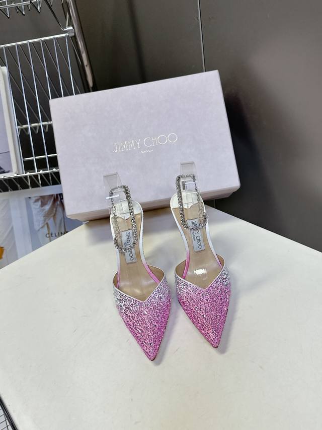 Jimmy Choo's latest spring and summer diamond-embellished fashion shoes Many cel