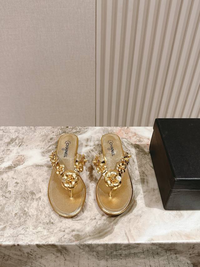 Flip Flop 225 *Super recommended summer full leather flower slippers! Italian l