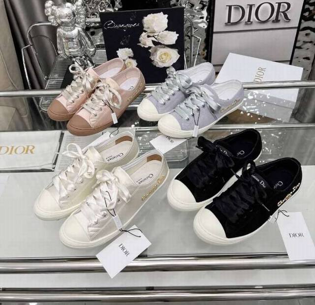 A new Dior Lucky sneaker from the Fall 2025 collection, this pair is an elegant