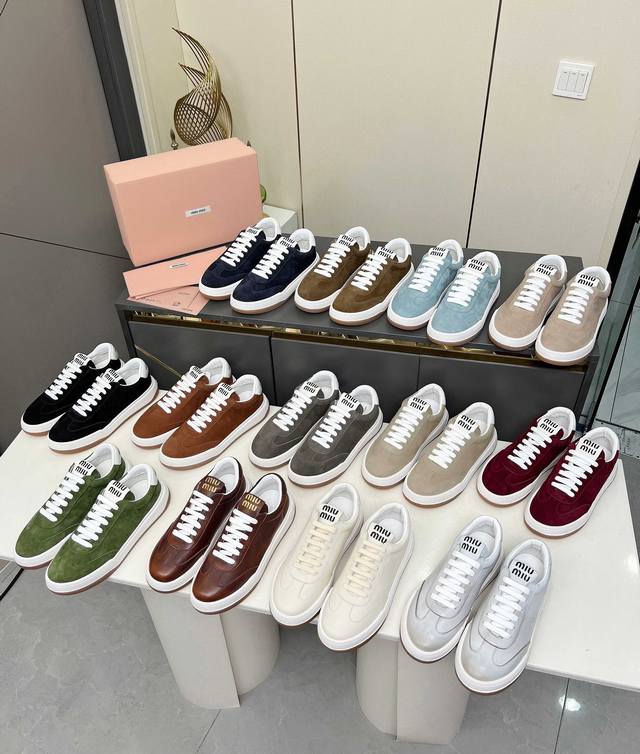 Miumiu Miu Miu 2025 early spring latest catwalk casual sports shoes Forrest Gump