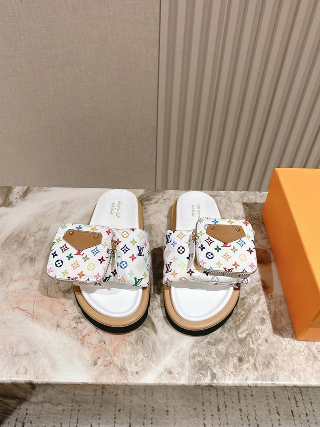 Lv Louis Vuitton new product top version counter main latest Donkey brand slippe