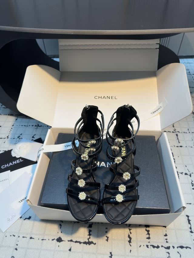 Chanel Summer Pearl Roman Sandals are highly recommended! Italian leather outsol