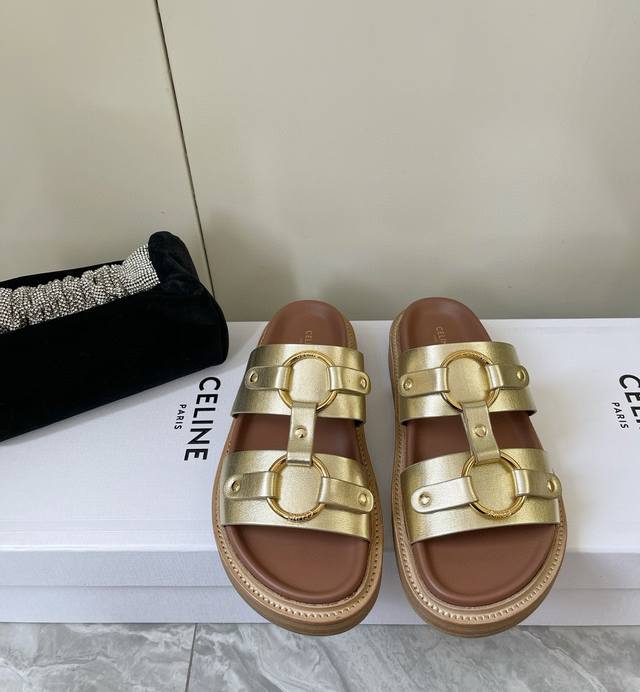 Celine Celine 2025 Spring and Summer New Slippers This season's Celine made me f