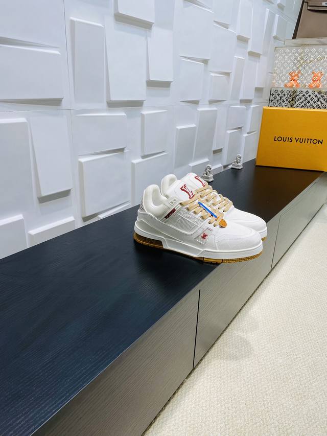 Top version: Lv Louis Vuitton L's Trainer series couple's casual sports shoes s