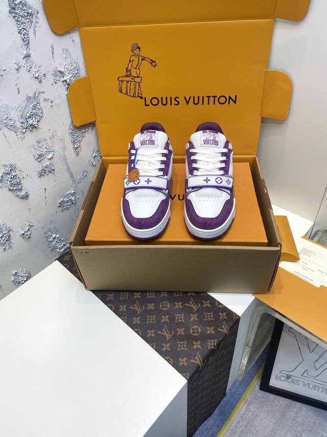 airplane box 15 Lv Trainer sneakers, reinterpreting the classic Lv Trainer snea