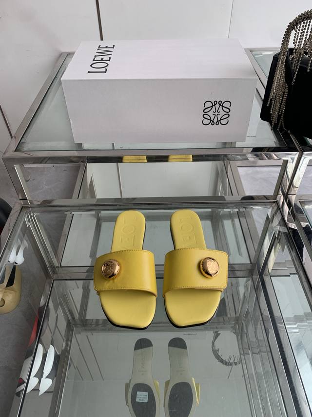 Loewe 25Ss new retro flat beach slippers. Popular on Xiaohongshu and the Interne