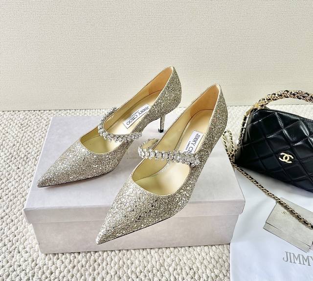 Purchase version Jimmy Choo Jimmy Choo Jc new crystal diamond pointed high heel
