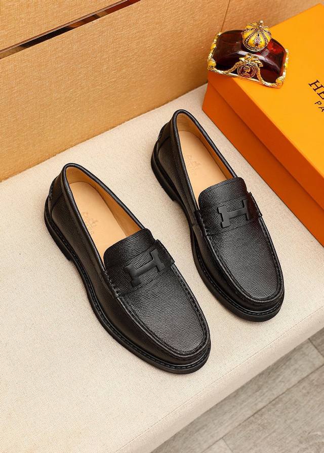 Product trademark: Hermes Hermes casual leather shoes Regular size: 39-44 38.45