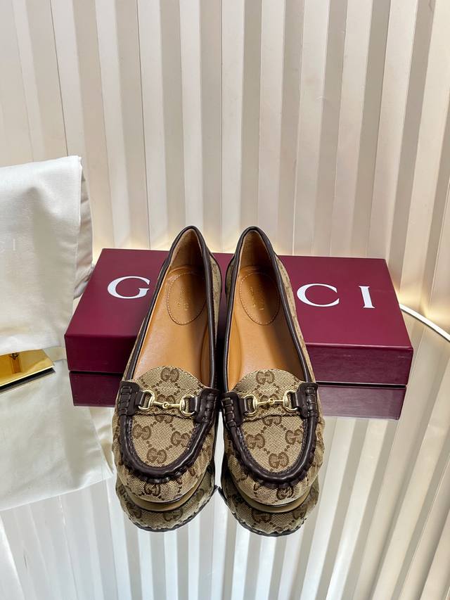 Gucci Horsebit Ballet Flats This design is made of high-quality mini GG suede ma