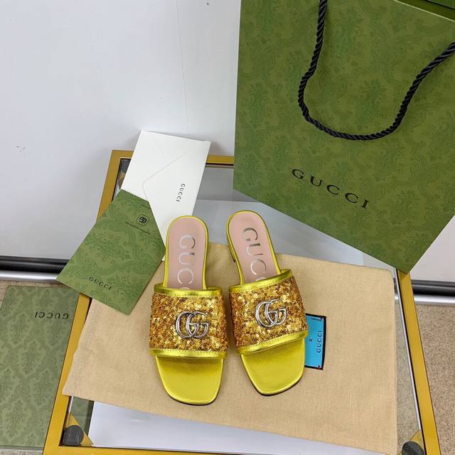 factory price P purchasing level Gucci classic slippers color series super suita