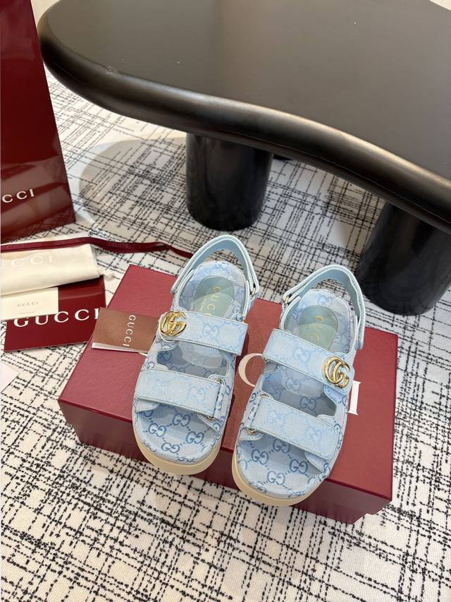 Factory P price new Gg beach sandals, Gg monogram fabric crafted with ingenuity