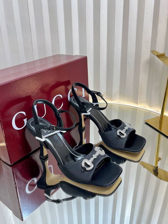 Gucci High Quality Sandals Candy Color Gg Boutique Crystal Inlaid Diamond Horseb