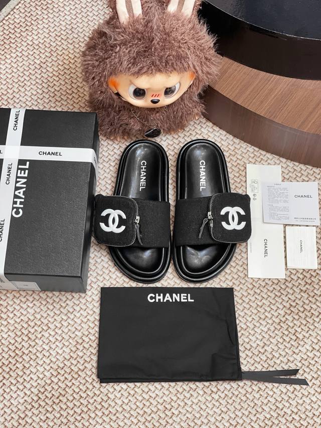 Chanel bag decoration slippers The whole pair of shoes is purchased from Zp, de