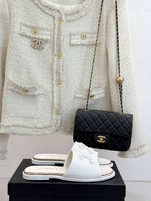 factory price P Chane* | Chanel 25A Spring and Summer New Product Pearl Big Doub