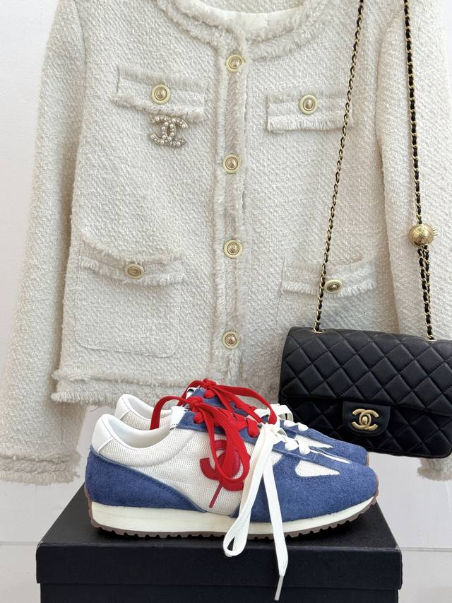 factory price Chane* | Chanel 25A new two-tone shoelaces Double C casual sports