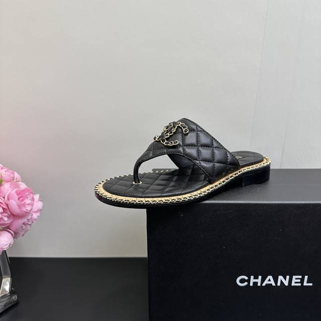 Chanel Chanel official website synchronized high version updated flip-flops Chan