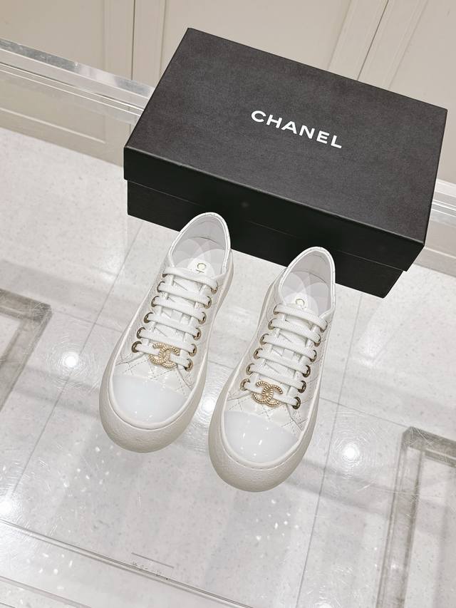 Top version: cloth and leather 380 Chanel's latest diamond pattern thick-soled b