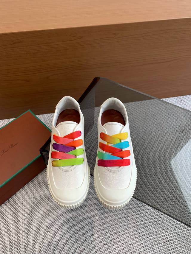 Loro Piana New Spring Casual Shoes White Shoes Fabric: Italian imported cowhide