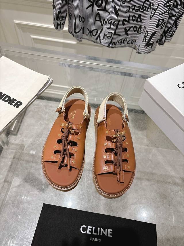 Celine 25Ss summer new product Arc de Triomphe spring latest hot sandals summer