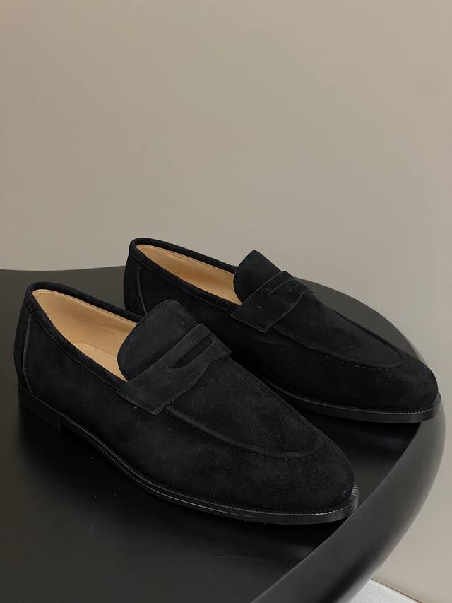 Male+20 Loro Piana Lp70S Spring/Summer New Sergio Calfskin Loafers Couples Old M