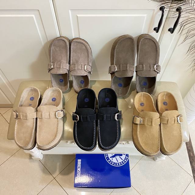 factory price P, Birkenstock couple's half-slip shoes, yak top, sawdust bottom,