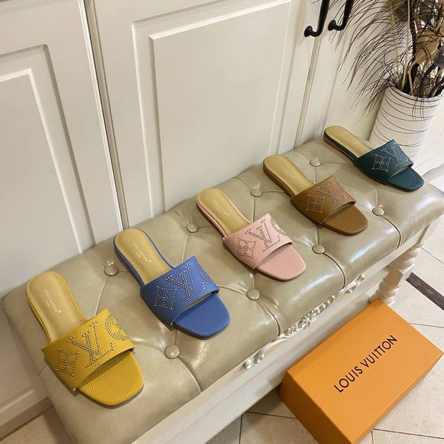 Factory price Pp rubber outsole, leather outsole, Louis Vuitton new slippers, c