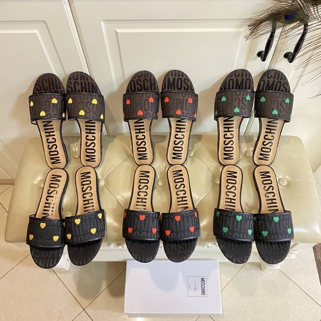 Factory price Pp rubber sole genuine leather sole custom made, Moschino new sli